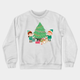 Decorating the Christmas Tree Together Crewneck Sweatshirt